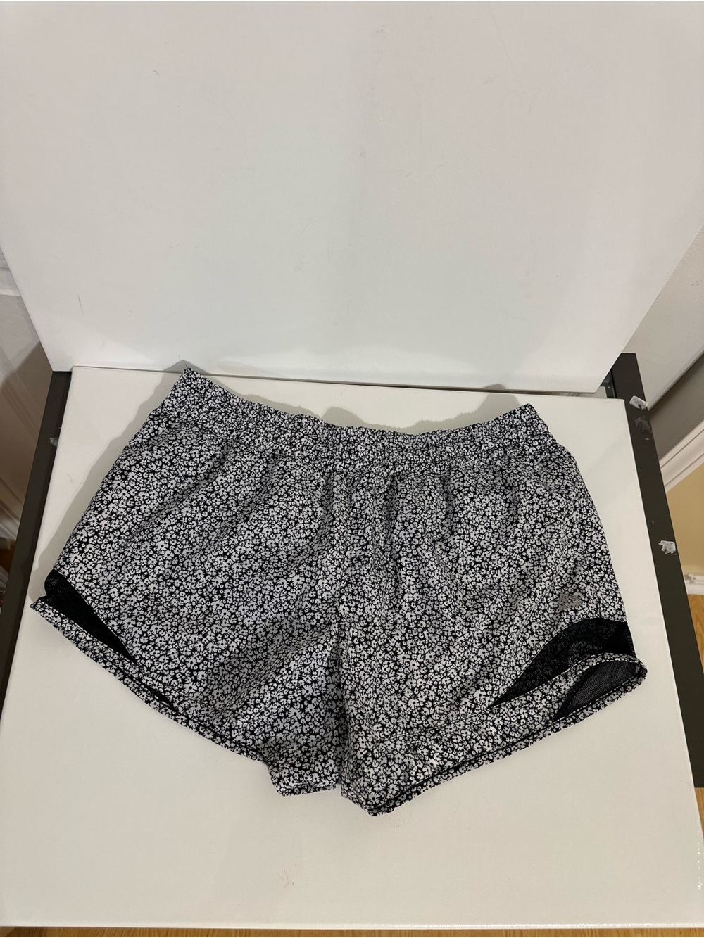 RBX Black & White Floral Athletic Shorts